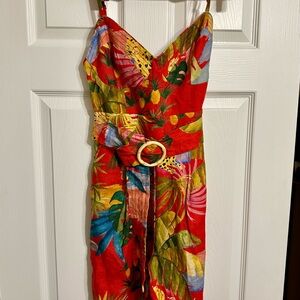 Farm Rio XS jumpsuit and belt